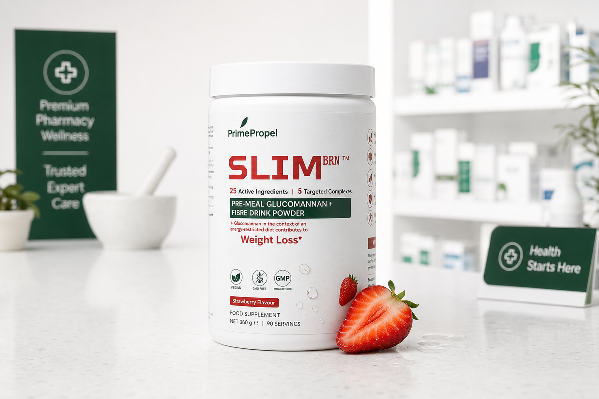 SLIM-BRN — Pre-Meal Weight Management Drink Powder | 25 Active Ingredients | 90 Servings | 30-Day Supply
