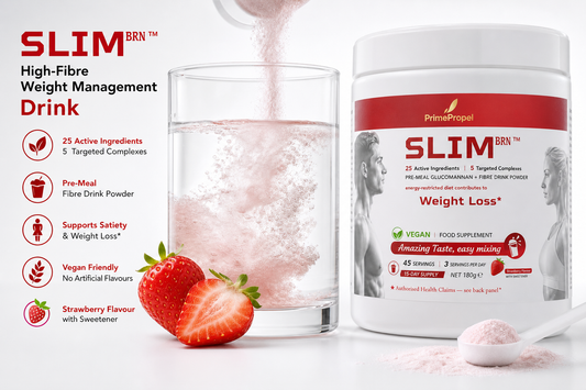 SLIM-BRN — Pre-Meal Weight Management Drink Powder | 25 Active Ingredients | 45 Servings | 15-Day Supply
