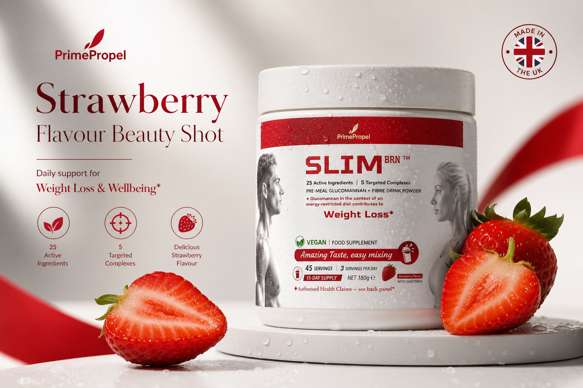 SLIM-BRN — Pre-Meal Weight Management Drink Powder | 25 Active Ingredients | 45 Servings | 15-Day Supply