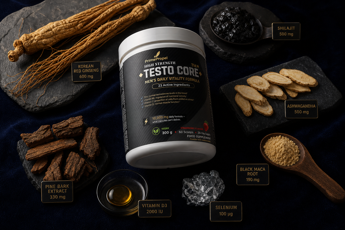 TESTO CORE — Men’s Daily Vitality Formula | 23 Active Ingredients | 10,000mg Daily Powder
