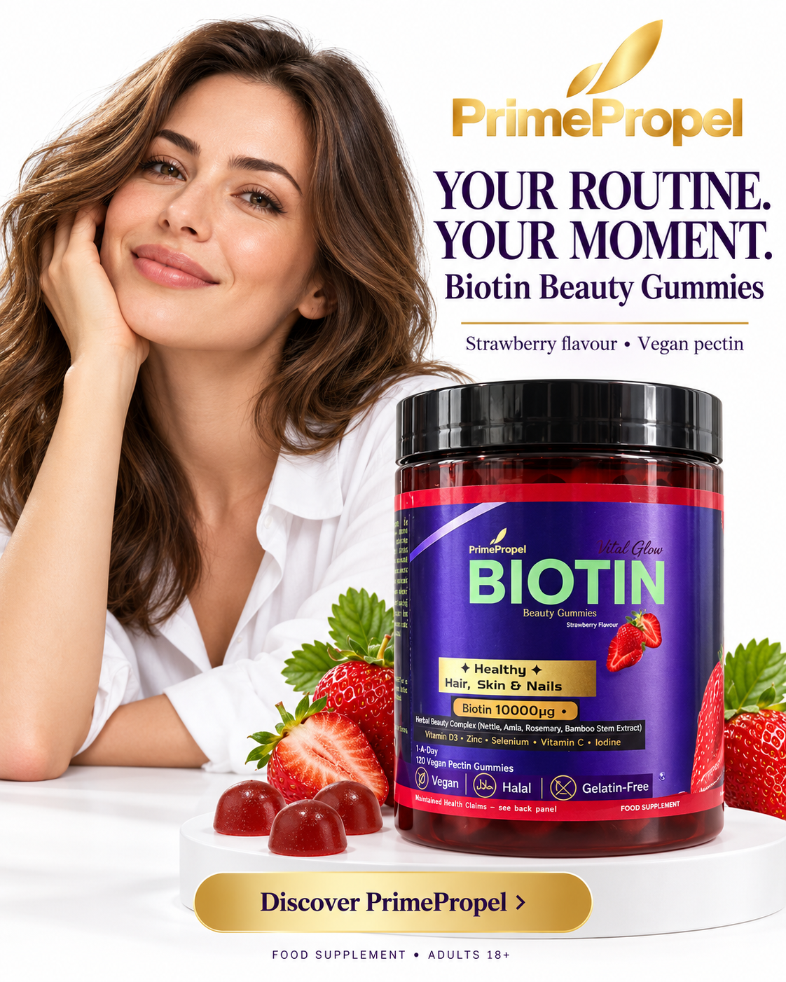 Beauty Gummies — Hair, Skin & Nails (Biotin 10,000µg)