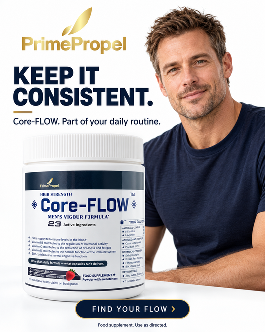 Core-FLOW — High-Strength Men’s Vigour Formula | 23 Active Ingredients | 10,000mg Daily Powder