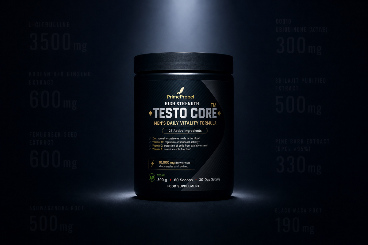 TESTO CORE — Men’s Daily Vitality Formula | 23 Active Ingredients | 10,000mg Daily Powder