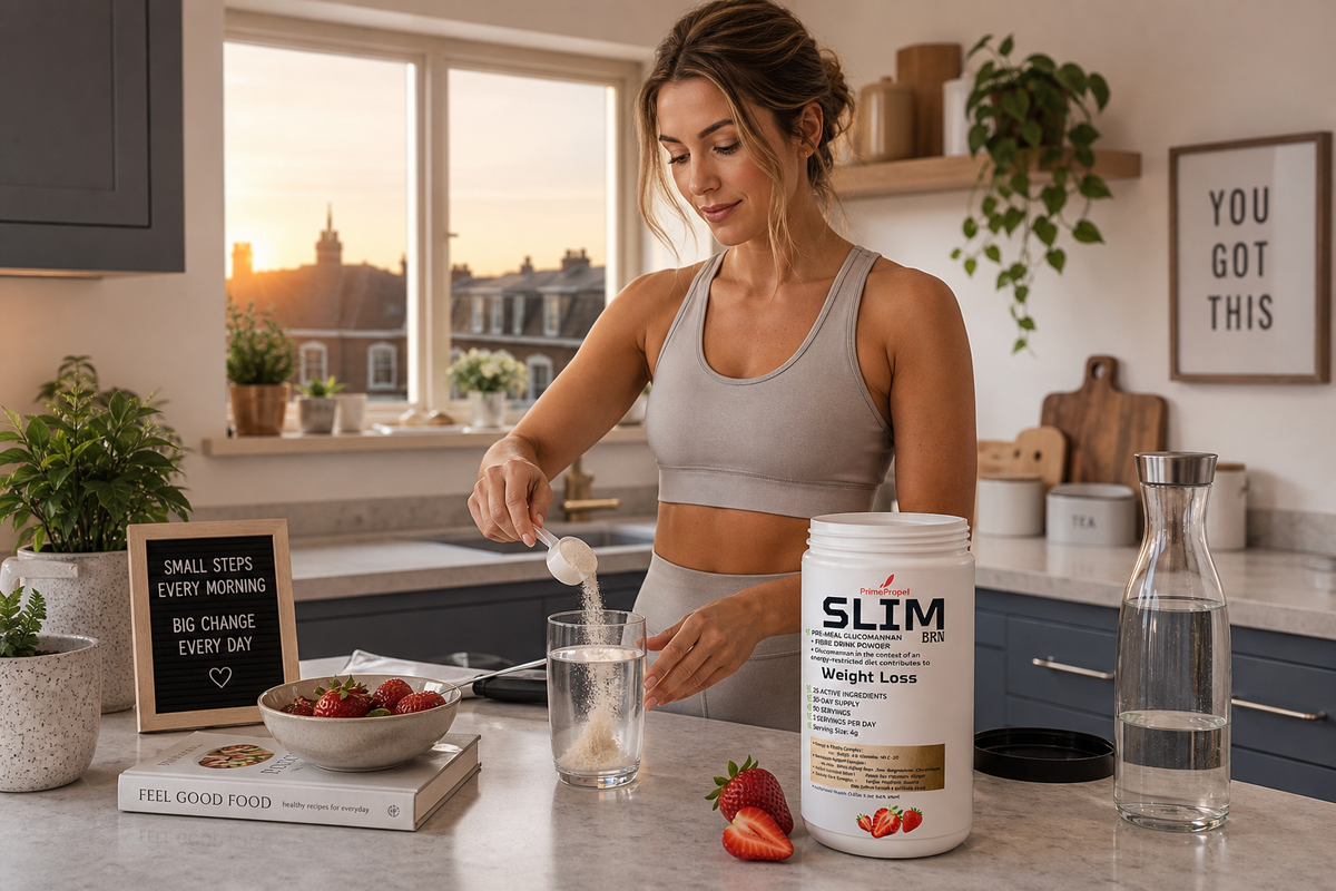 SLIM-BRN — Pre-Meal Weight Management Drink Powder | 25 Active Ingredients | 90 Servings | 30-Day Supply