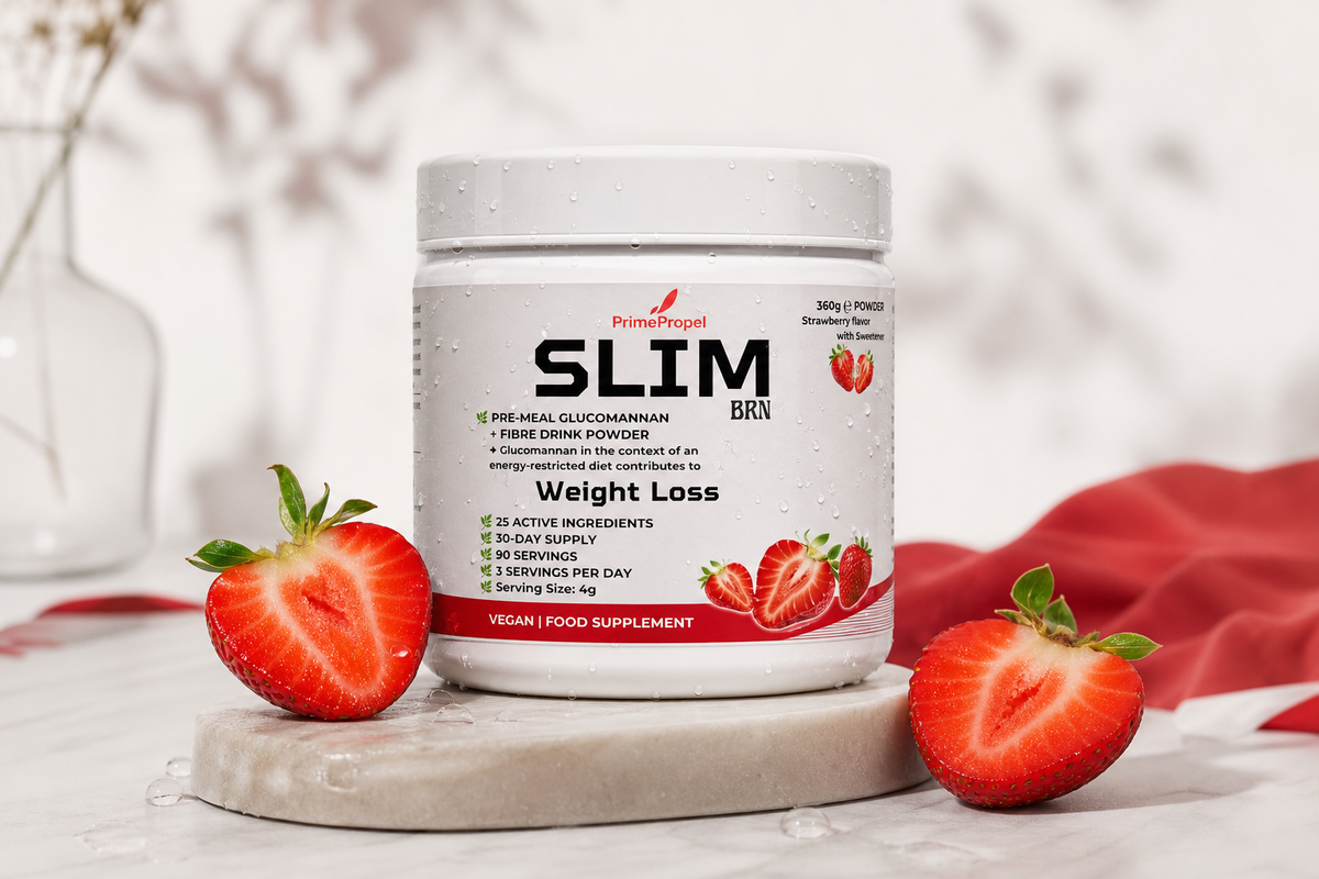 SLIM-BRN — Pre-Meal Weight Management Drink Powder | 25 Active Ingredients | 90 Servings | 30-Day Supply