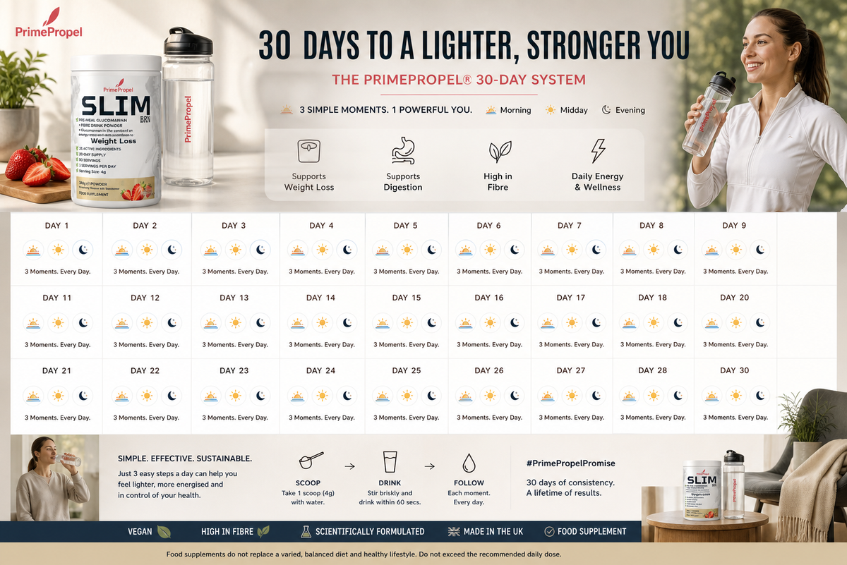 SLIM-BRN — Pre-Meal Weight Management Drink Powder | 25 Active Ingredients | 90 Servings | 30-Day Supply